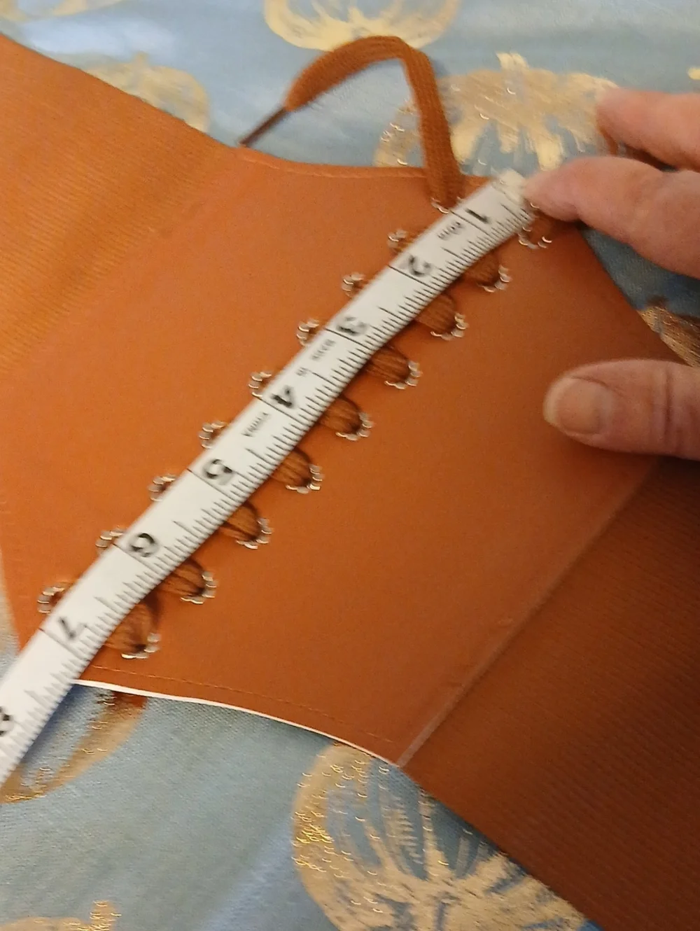 Burnt Orange/Brown Waist Corset Look Unbranded Never Worn.